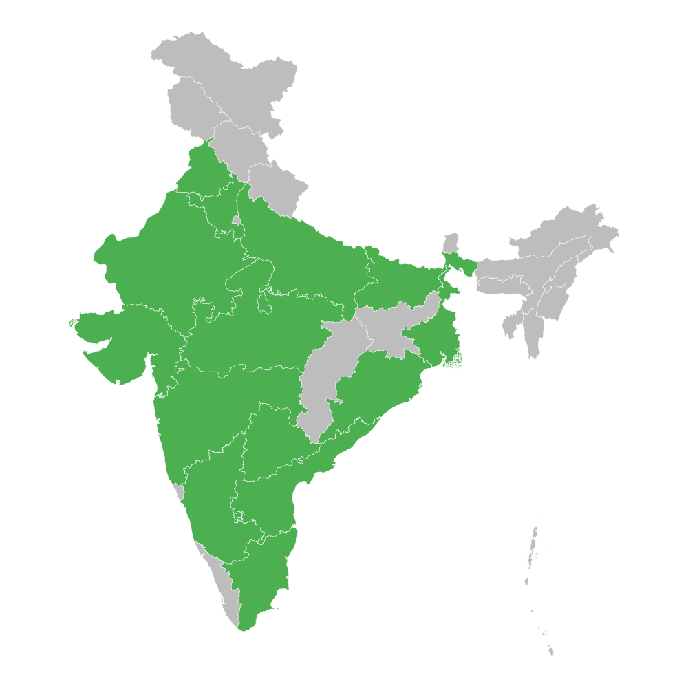 India map showing salt-affected states